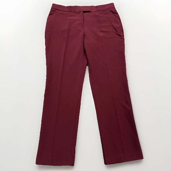 NEW Investments Women's The 5th Ave Fit Straight Leg Dress Pants Red 14 Career - Picture 1 of 12